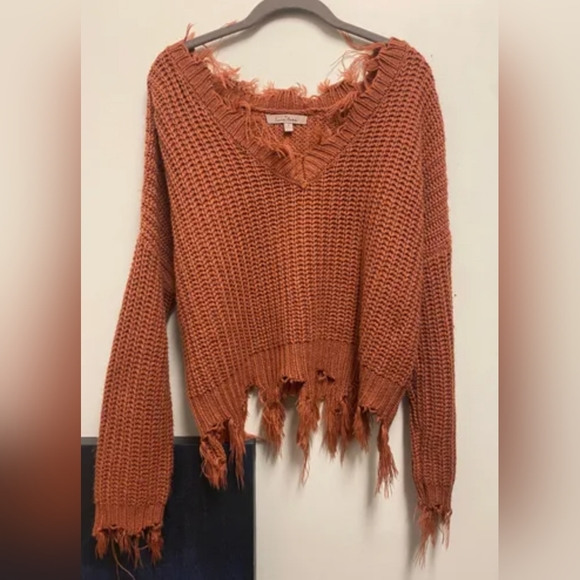 NWT Frayed Sweater - Picture 3 of 3
